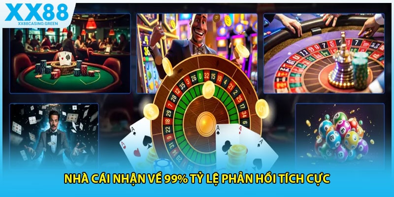 Nhà cái nhận về 99% tỷ lệ phản hồi tích cực